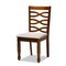 Baxton Studio Lanier Modern and Contemporary Grey Fabric and Walnut Brown Finished Wood 7-Piece Dining Set 186-10549-10520-Zoro - alternate 7